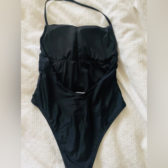 Mango one piece black swimsuit NWOT size S open back style - Picture 3 of 5